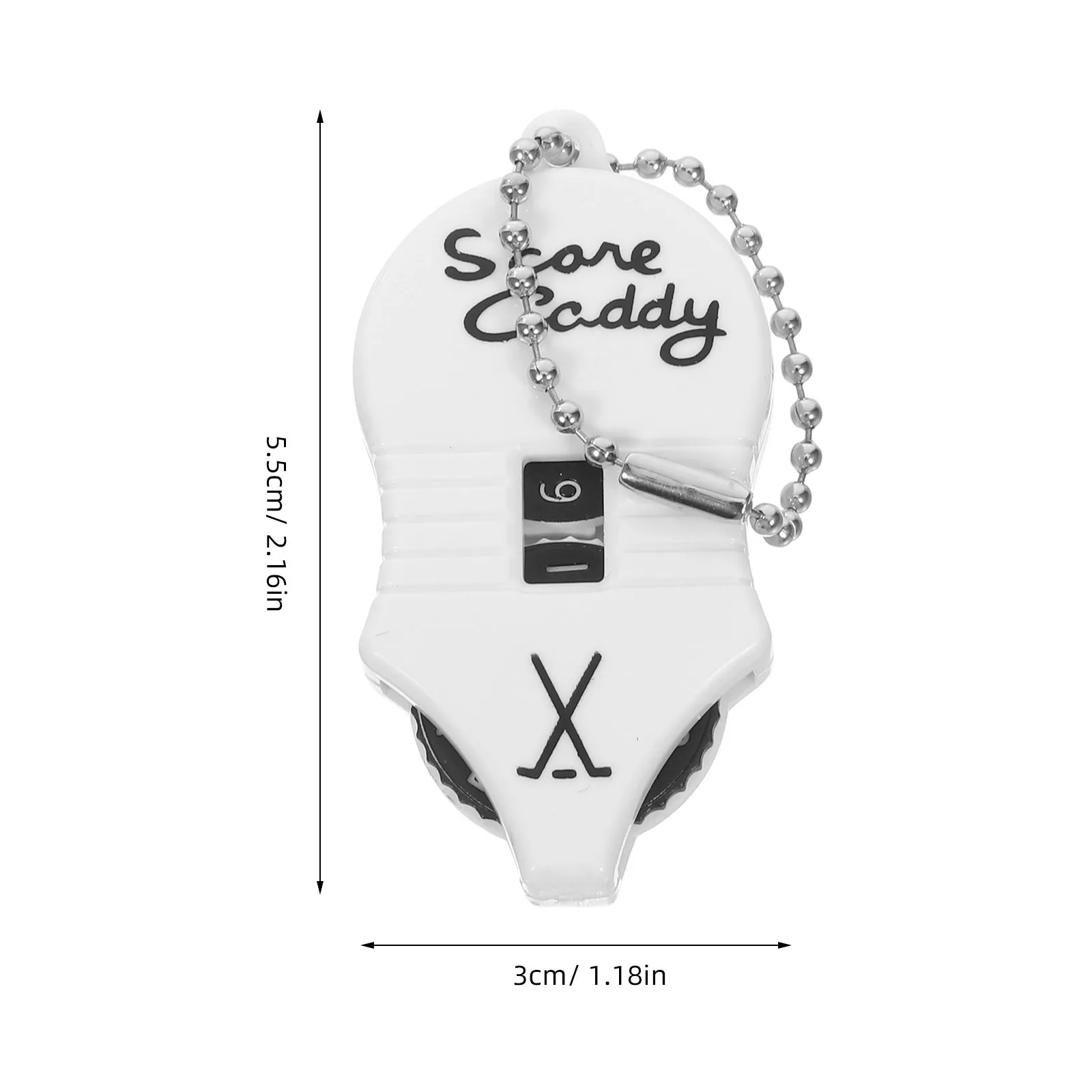 2 قطعة عداد نقاط الجولف الصغير على شكل فأر جهاز مسجل السكتة الدماغية المدمج تسجيل نقاط الجولف الدقيق للاعبين