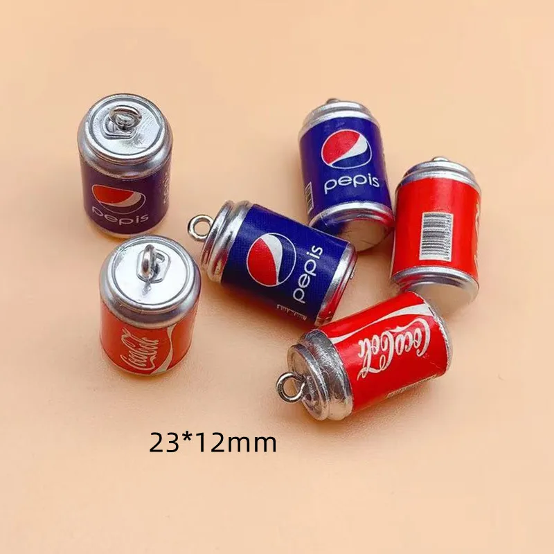 10 قطعة علب المشروبات ثلاثية الأبعاد الراتنج السحر كولا شرب القرط سوار DIY بها بنفسك صنع المجوهرات المعلقات السائبة بالجملة