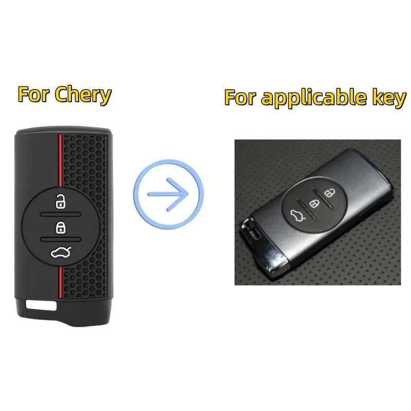 Silicone Remote Car Key Cover Case For Chery Tiggo 7 pro 8 Pro Exeed Tiggo 2 3x Arrizo 5 Pro Gx 5x EQ7 tiggo 4 car accessories