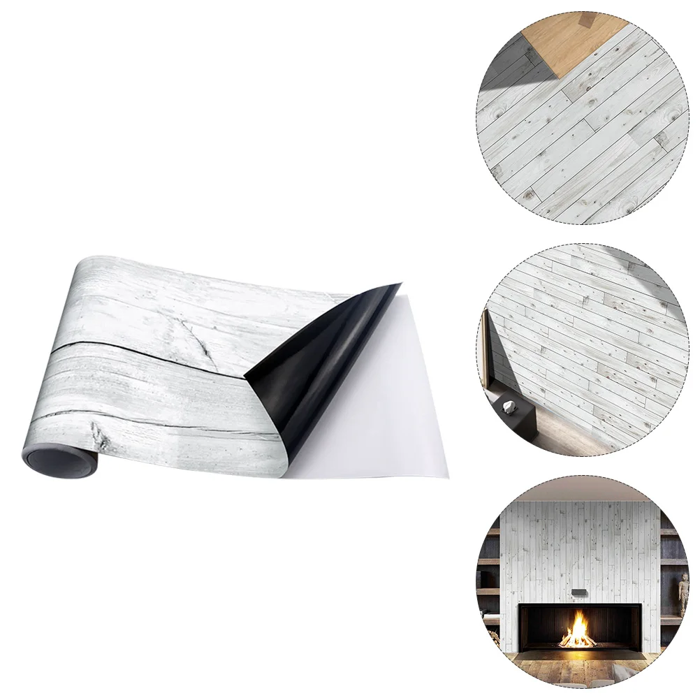 

Wood Grain Flooring Sticker Pvc Waterproof Wall Decal Self-Adhesive Decor Bedroom Living Room Bathroom Tailgate Background Wall
