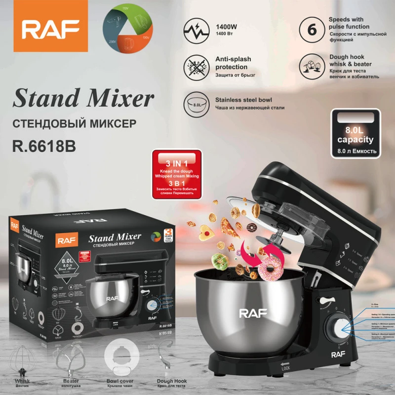 RAFStainless steel bowl dough mixer, egg beater, noodle mixer, egg whisk