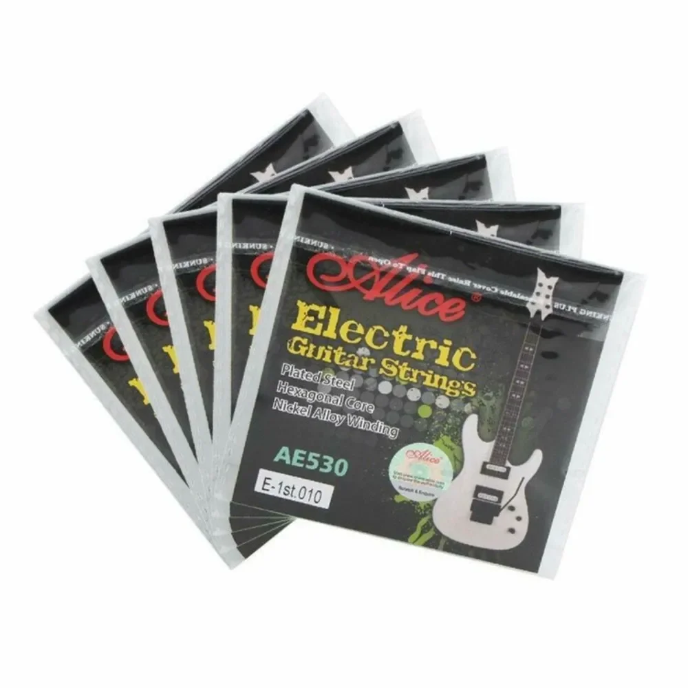 5 Pcs Single Guitar Strings Electric Guitar Top E Plain Steel Gauges .009 010 AE530 Replacement Strings For Electric Guitars