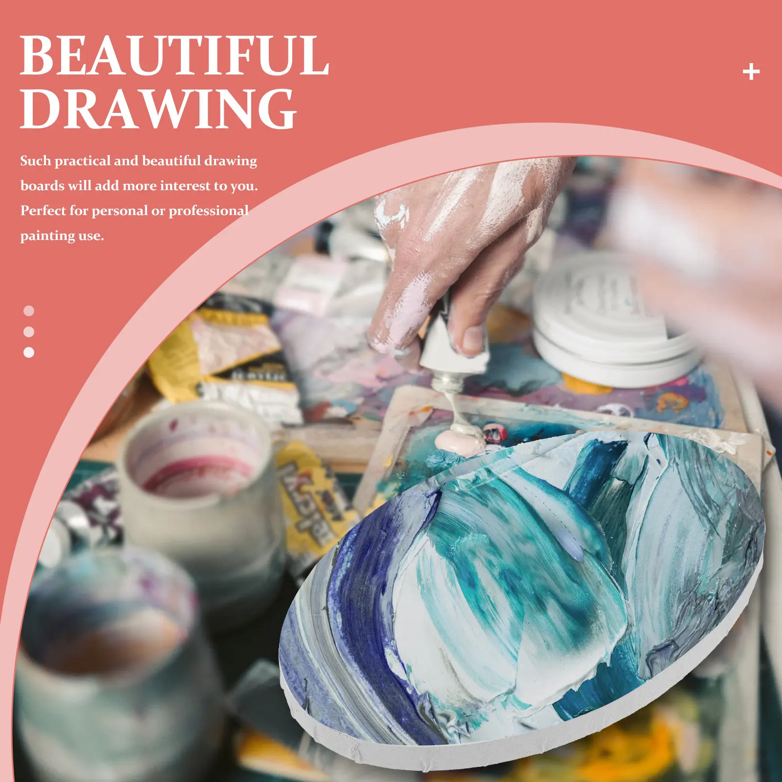 

Lightweight Oval Canvas for Beginner Painters 9x12 Inch Compact Size Ideal Oil Acrylic Gouache Tempera Painting Student Art Tool