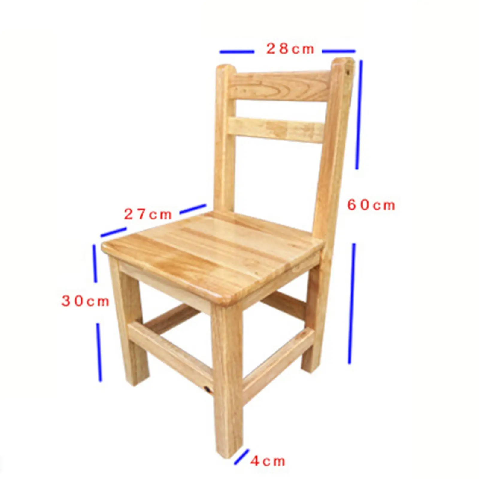 

Kids Wooden Chair Fully Assembled Sitting Stool Seat Chair Kids Furniture Stepstool for Ages 6-8 Ladderback for Doorway Home