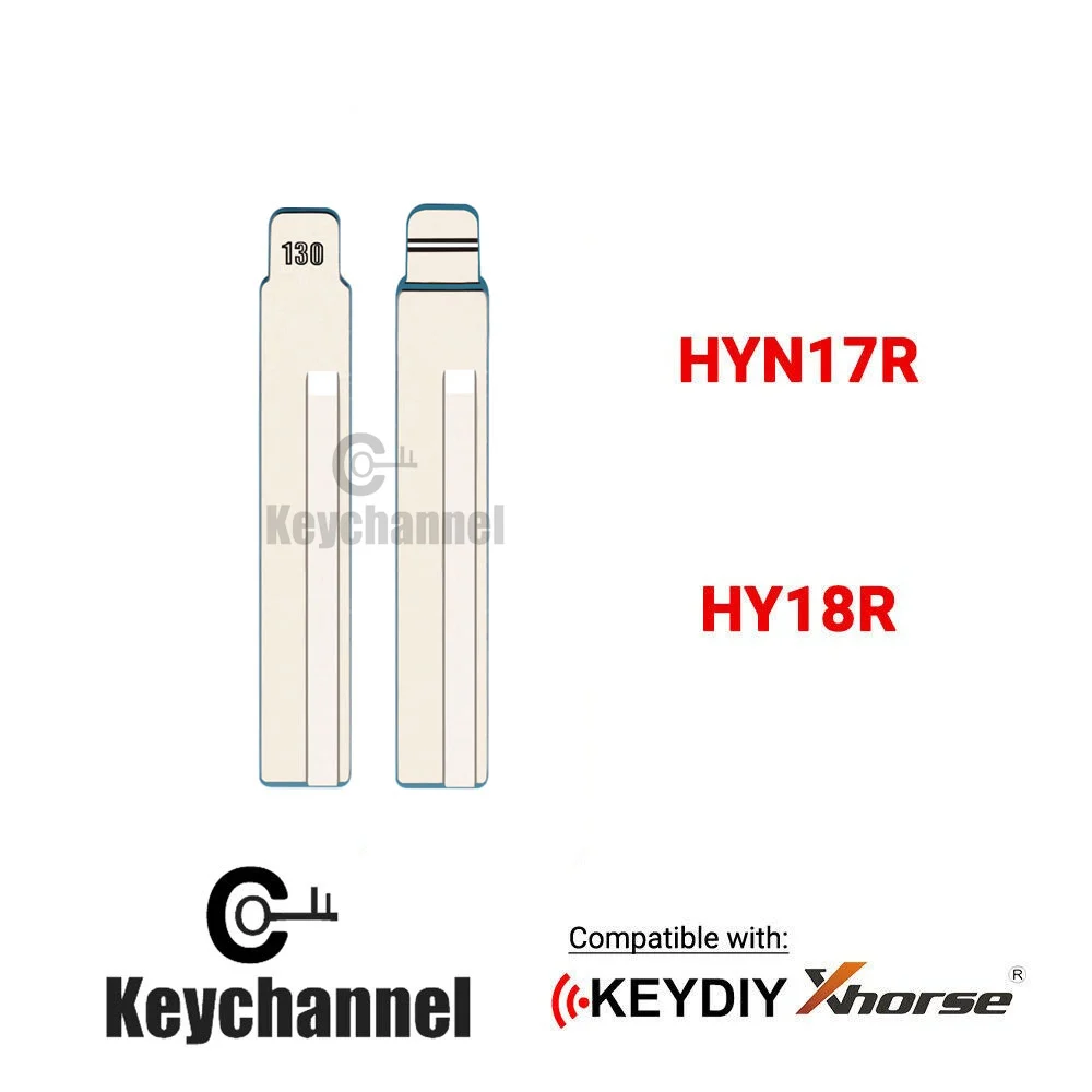 10Pcs  HYN17R /HY18R #130 Car Key Blades for Xhorse Keydiy KIA Hyundai Style KD VVDI Remote Key Blade For Hyundai Kia SSANG YONG