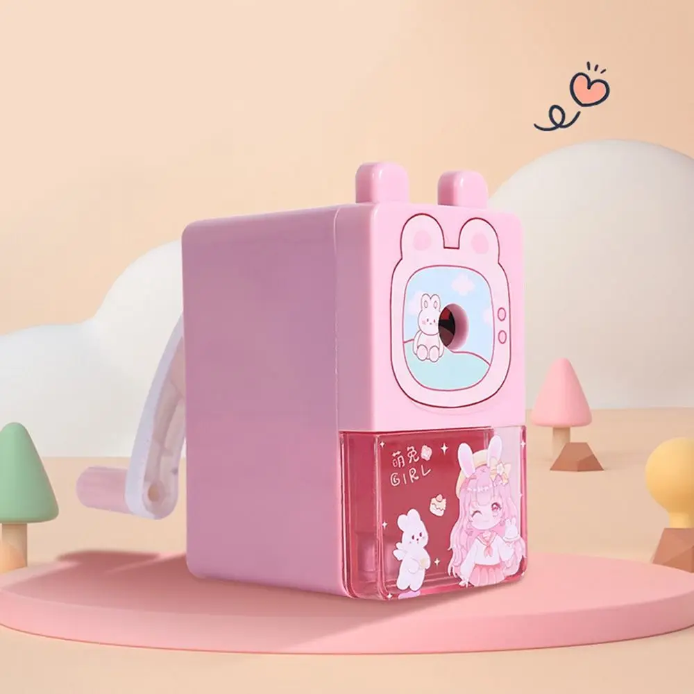Automatically Enters Lead Hand Crank Pencil Sharpener Drawing Writing Mechanical Pencil Cutter Sketching Manual Pencil Sharpener