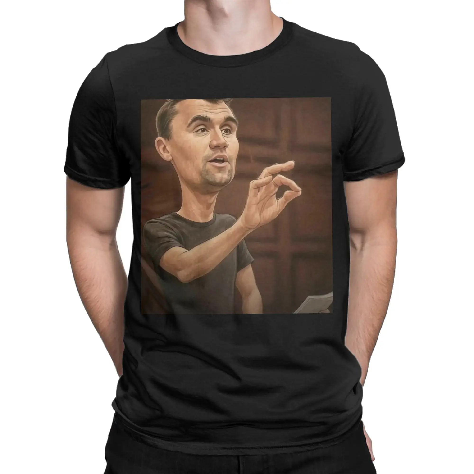 Men T Shirt Charlie Kirk Ai Face Swap Photo T-Shirts Trendy Cool  Summer Tee Shirt Y2K Casual Custom Pure Cotton Clothes Present