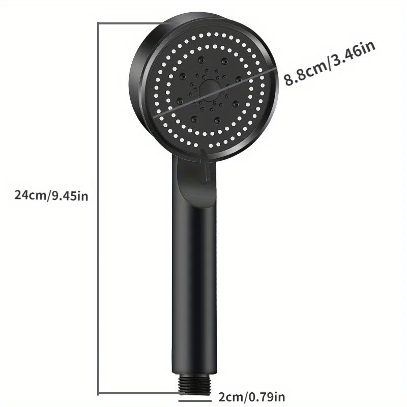 5 Mode Pressure Boost Shower Head Multifunction Adjustable Large Water Yield Shower Nozzle Massage Shower Bathroom