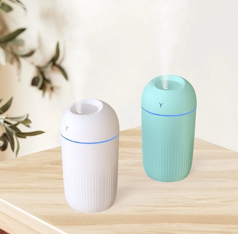Umidificatore d'aria da 420ML Mini USB Aroma diffusore di olio essenziale nebulizzatore ad ultrasuoni con diffusore di luce notturna per auto di casa