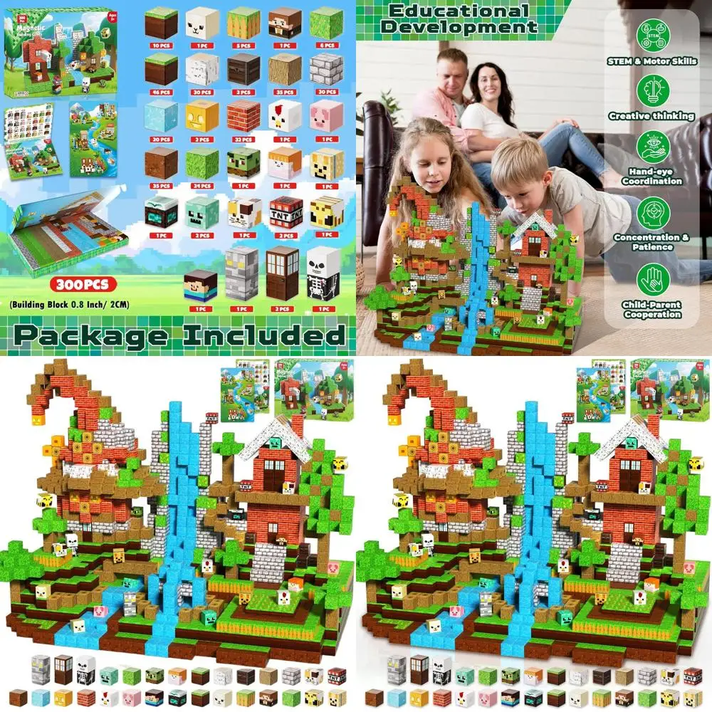 مجموعة مكعبات البناء المغناطيسية للأطفال 3+، ألعاب التراص التعليمية للأعمار من 4 إلى 12 عامًا