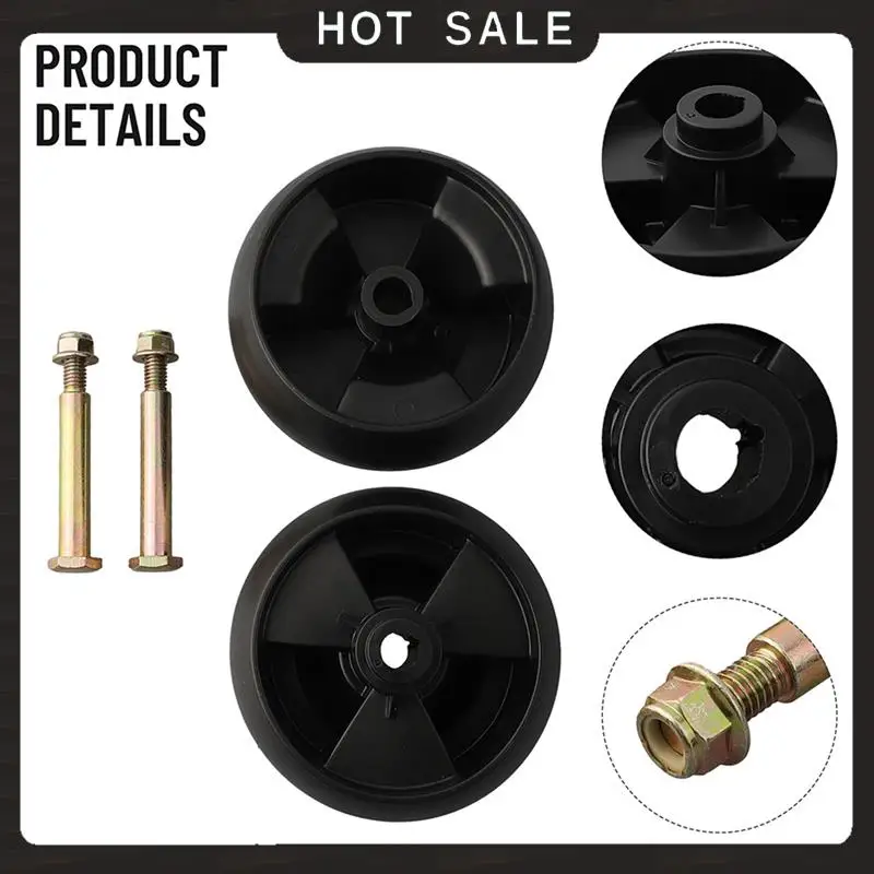 

24-Hour Delivery 4Pcs DECK WHEELS 5Inch Deck Wheels And Axle Bolts For Hustler/Toro Ride On Mowers Garden Machine