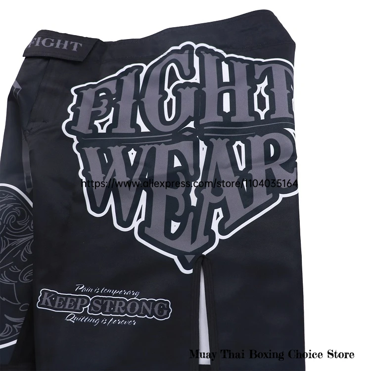 MMA-Shorts zum Training, Kickboxen, Drache, schwarze Kampfshorts für Kampfsport, Cage Fight, Muay Thai, BJJ, Boxen, Grappling – Detail 13