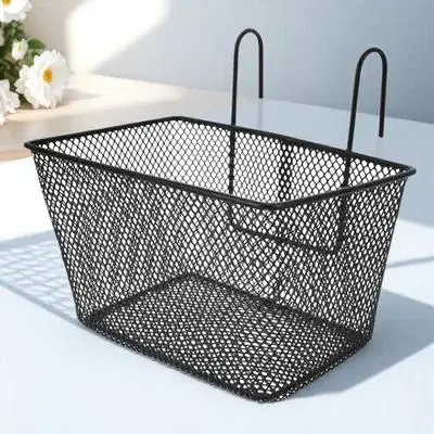 

Front Bike Basket Heavy Duty Iron Handlebar Mount Detachable Bicycle Front Container For Mountain E-Bike Scooter Cycling Storage
