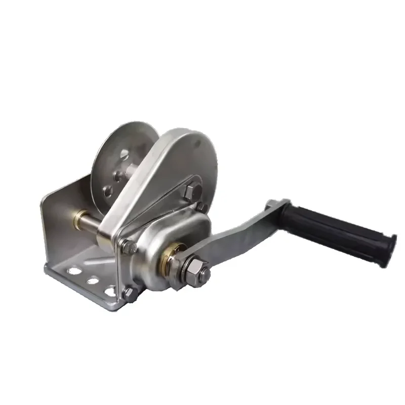 3800lb Heavy Duty Steel Hand Winch Portable Gear Crank with Wire Rope for Marine Boat Trailer Camping Off Road Recovery Tool