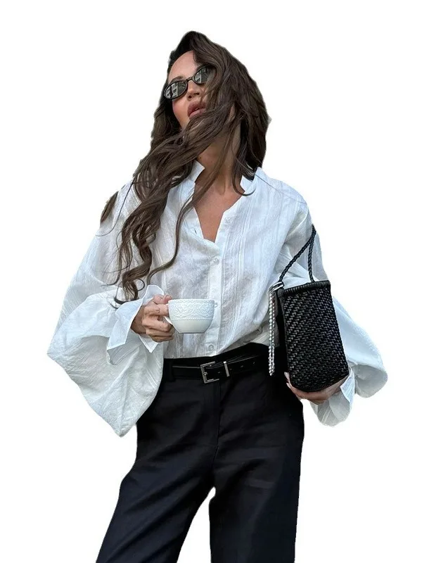 Faion Casual Loose Long Sve Women's Top Breathable Comfortable Faionable Loose Fit Long irt Girls Daily Wear