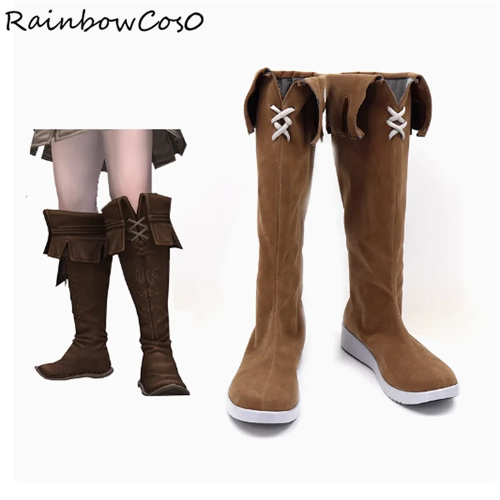 Wayfarer Final Fantasy XIV FF14 Cosplay Shoes Boots Game Anime Halloween RainbowCos0 W4326