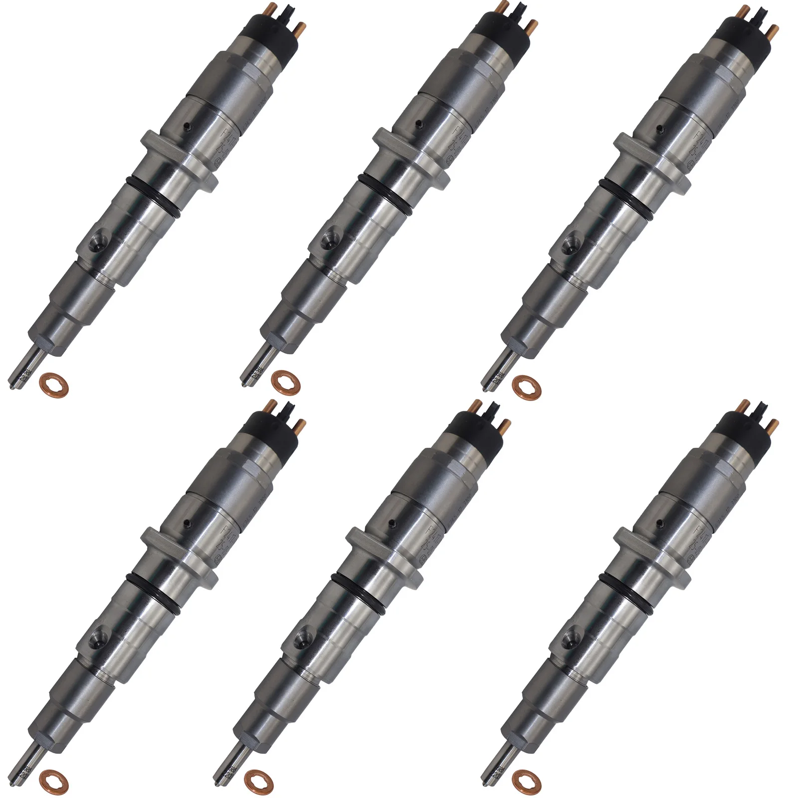 6PCS Fuel Injection 0445120123 Fits for Kamaz 4308-A3 4308-H3 53605-D3 65115-D3 4.5L/6.7L 6ISBE 210 4ISBE 185 6ISBE 285 Vehicles