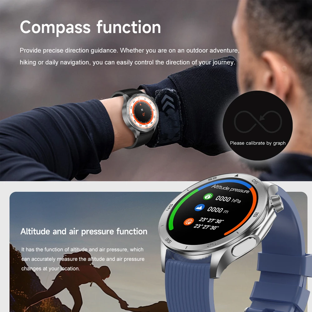 Para oppo relógio x2 gps esporte relógio inteligente masculino 360*360 tela hd bússola altitude rastreador de fitness freqüência cardíaca bt chamada homem smartwatch