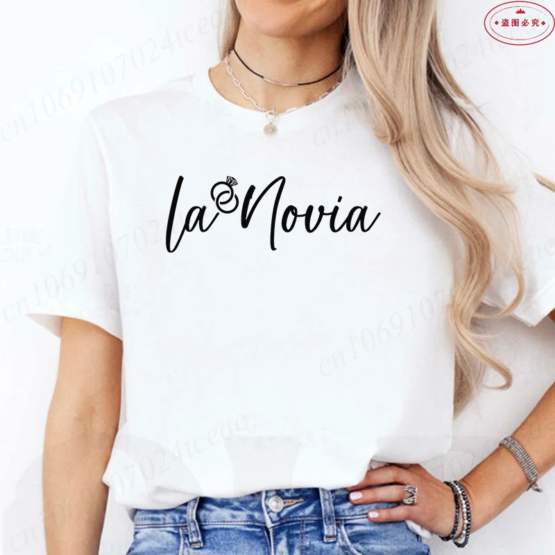 Spanish Woman Team Bride Bridesmaid T-shirt Bachelorette Hen Party Blouses Bridal Wedding Tees Father Mother of The Bride Tops