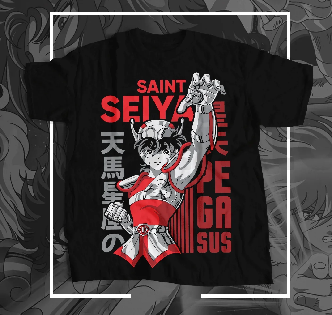 Men /Women Anime Saint Seiya Pegasus Knights of Zodiac Robot T-Shirt