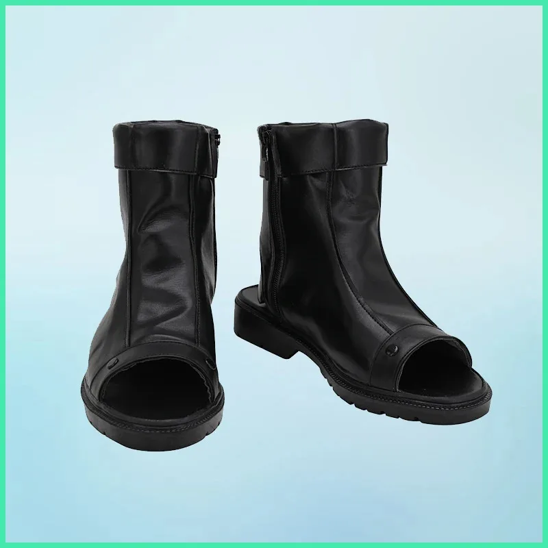 DY20JP Kostum Cosplay Anime Hatake Kakashi Sepatu Kulit Imitasi Buatan Tangan Hitam25