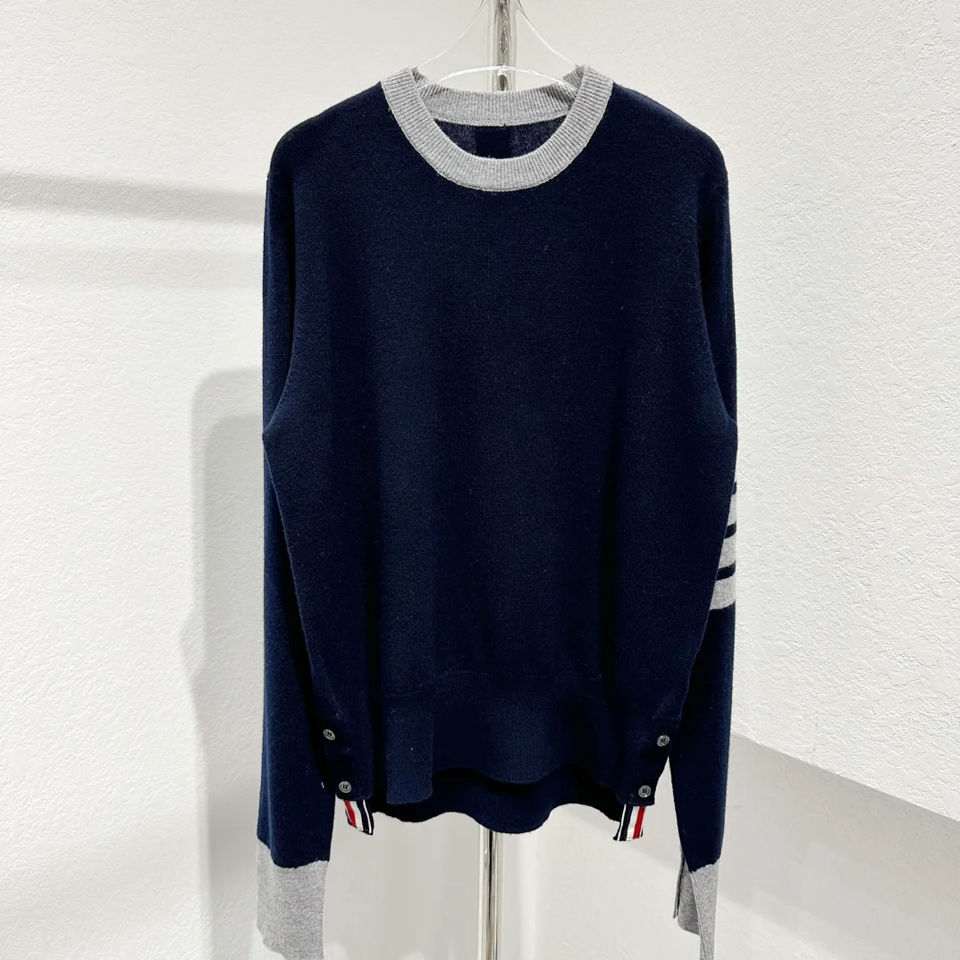 

High-End Camere Crew Ne Sweatirt Women's Casual Knitted Sweater Color Blo Long Sve Regular Length Autumn Faion