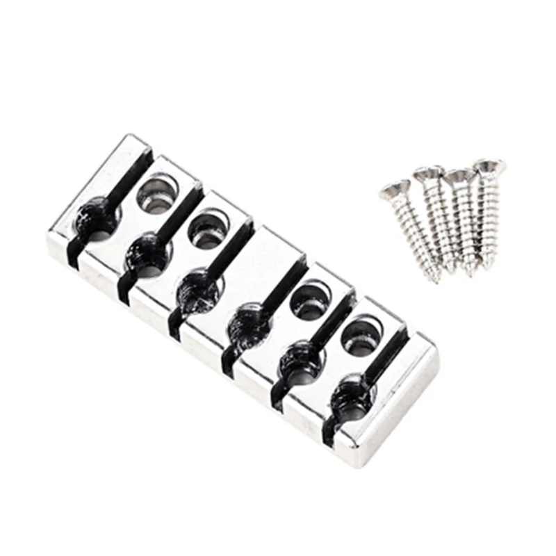 Professional Locking String Nut, 6-String Guitar Tremolo Bridge with Screws, Electric Guitar Accessories, 42mm Zinc Alloy