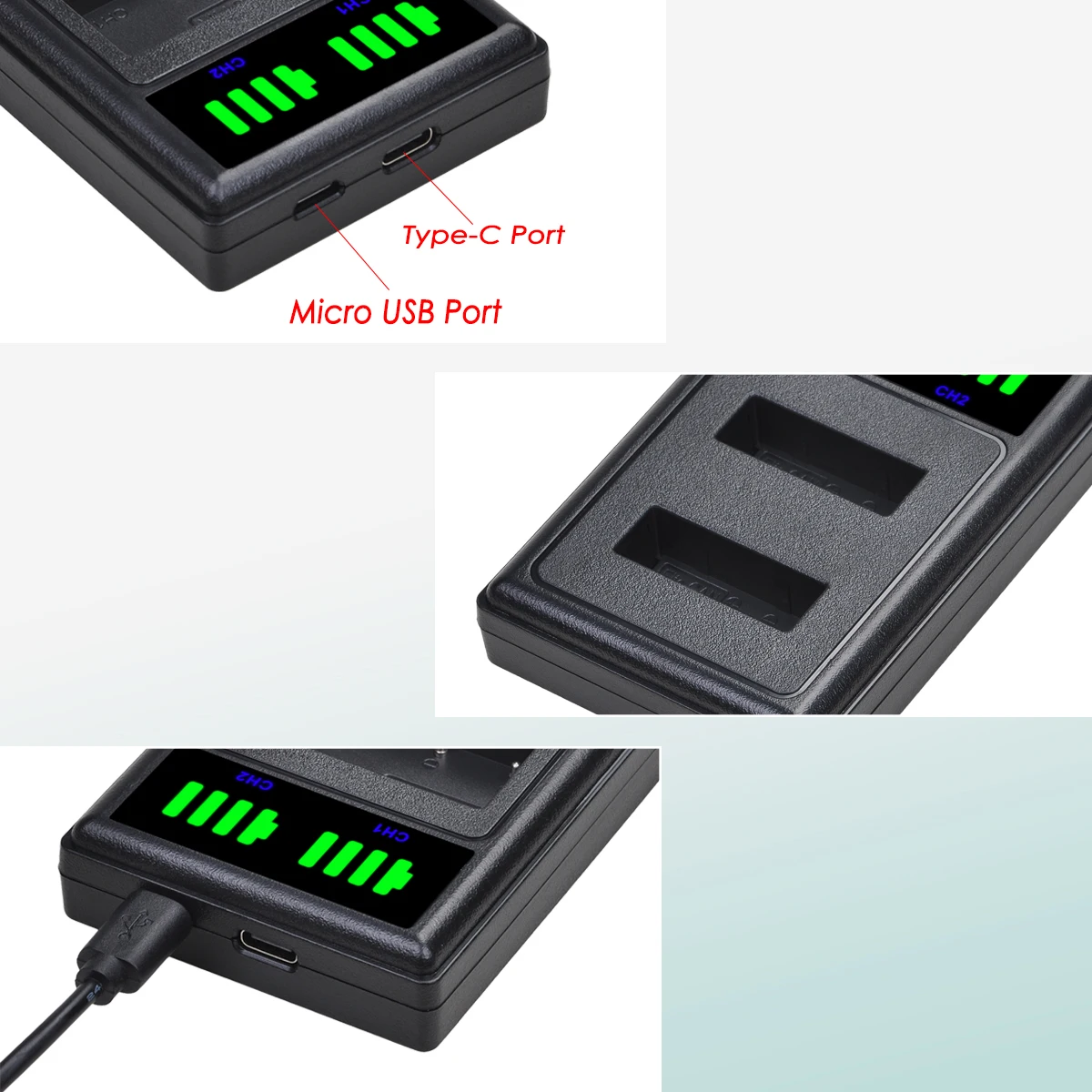 Batmax-Batería y cargador doble LED, accesorio para Canon PowerShot G5X G7X G9X G7 X Mark II G9 X,SX620, NB 13L NB13L, Puerto tipo C