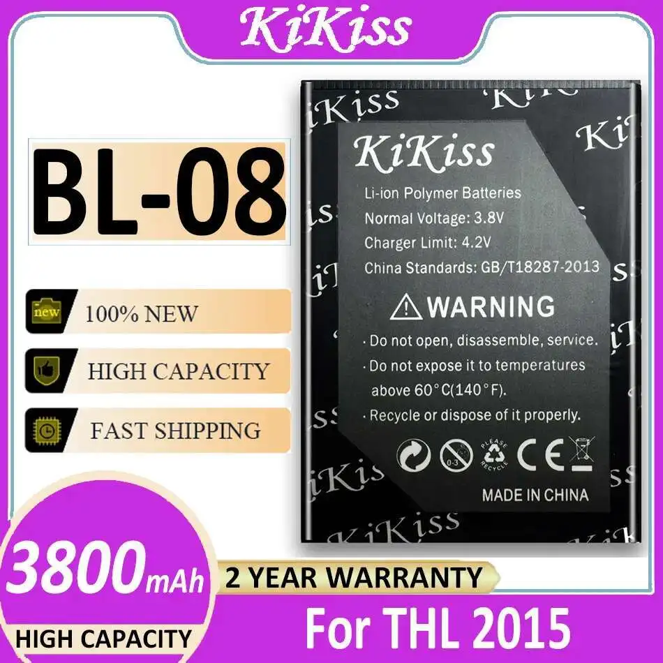 

Для смартфона Thl 2015 BL 08 долговечный прочный мобильный аккумулятор BL-08 3800 мАч