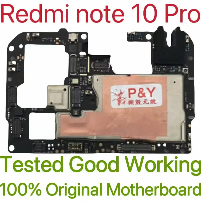 Placa base Original desbloqueada versión Global para Redmi note 10 Pro placa de circuito probado placa lógica principal para Redmi note 10 Pro