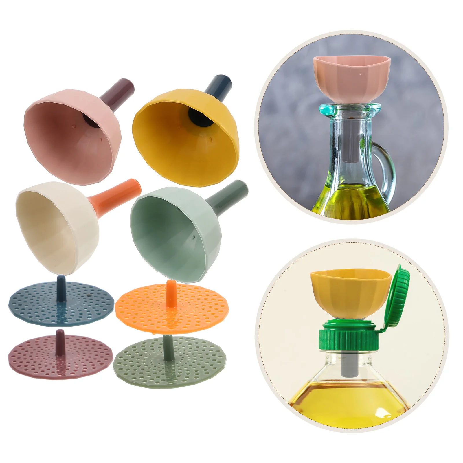 

1Set Kitchen Funnel Set Multifunctional Silicone Collapsible Oil Funnels for Filling Small Bottles Oil Change Spill Prevention