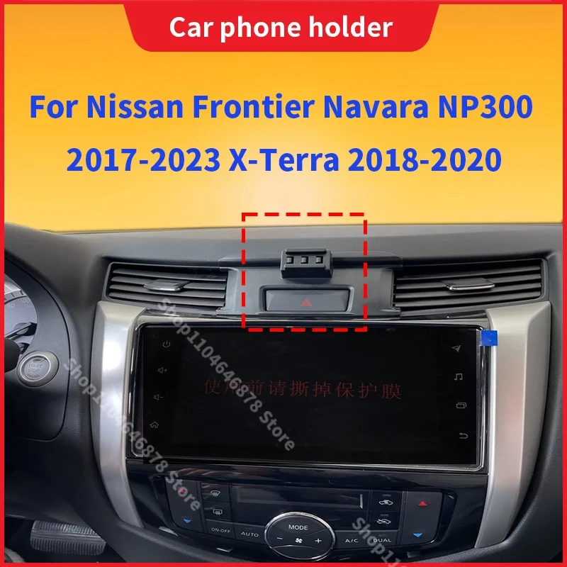 Suporte para Telefone de Carro para Nissan Frontier Navara NP300 2017-2023 X-Terra 2018 2019 2020, Base Fixa Especial com Carregamento Sem Fio