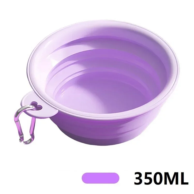 350ML Zusammenklappbarer Silikon-Haustierschüssel, Faltbarer Hundetrinknapf, Tragbarer Wasserschüssel für Hunde & Katzen zur Verwendung im Freien – Detail 6