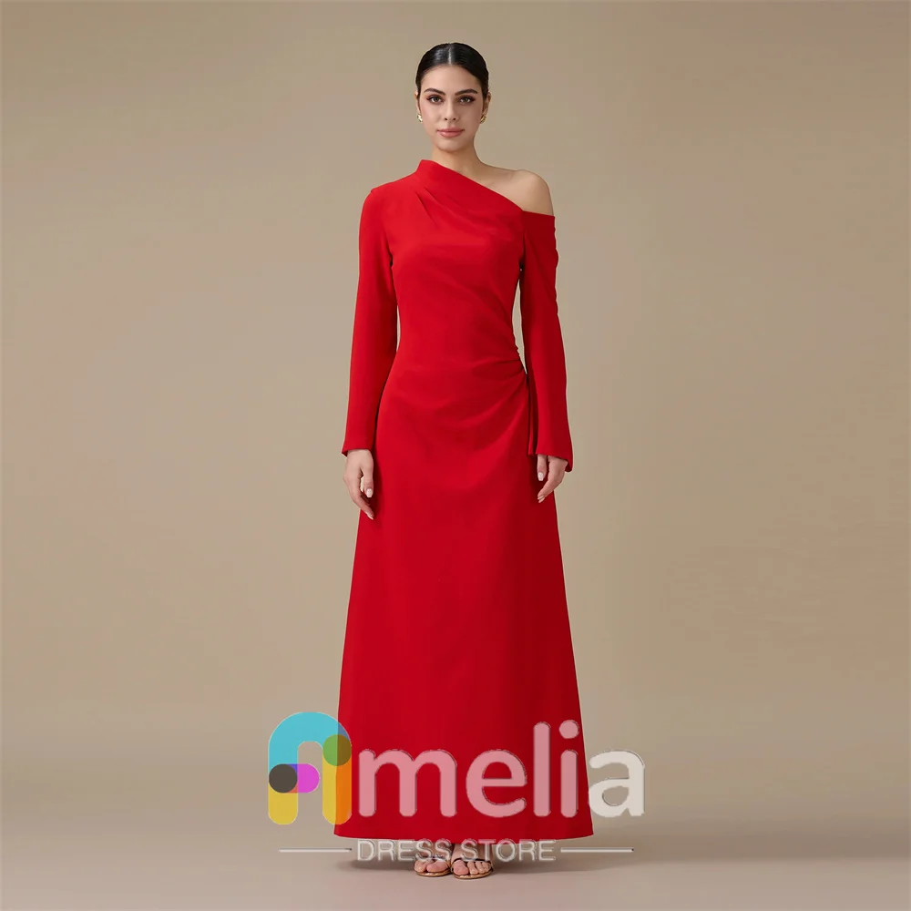 Amelia Evening Dress Long Sleeves  A-Line Prom Dressees For Women Wedding Party Formal Gowns Arabia