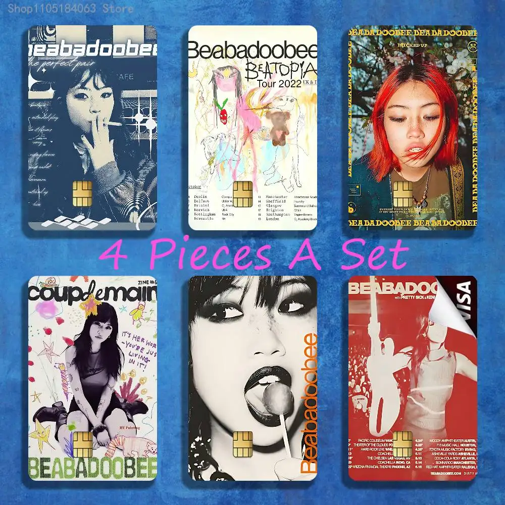 

Singer B-Beabadoobee Stickers Credit Visa Debit Bank Charge Card Bus Metro Waterproof Sticker Decal Decoration