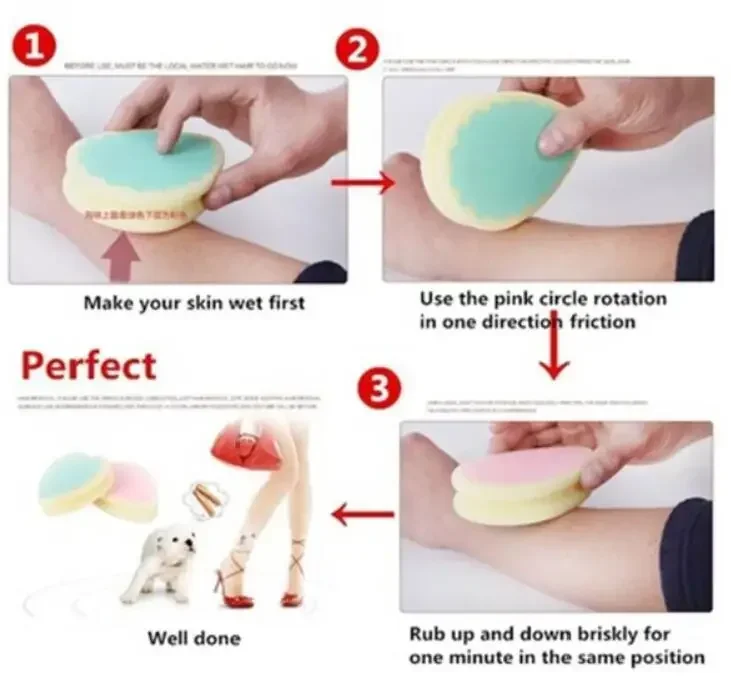 Magic Painless Sponge Hair Removal Depilation Sponge Pad Remove Hair Remover Effective Epilator Facial Body Hair Remover Tool