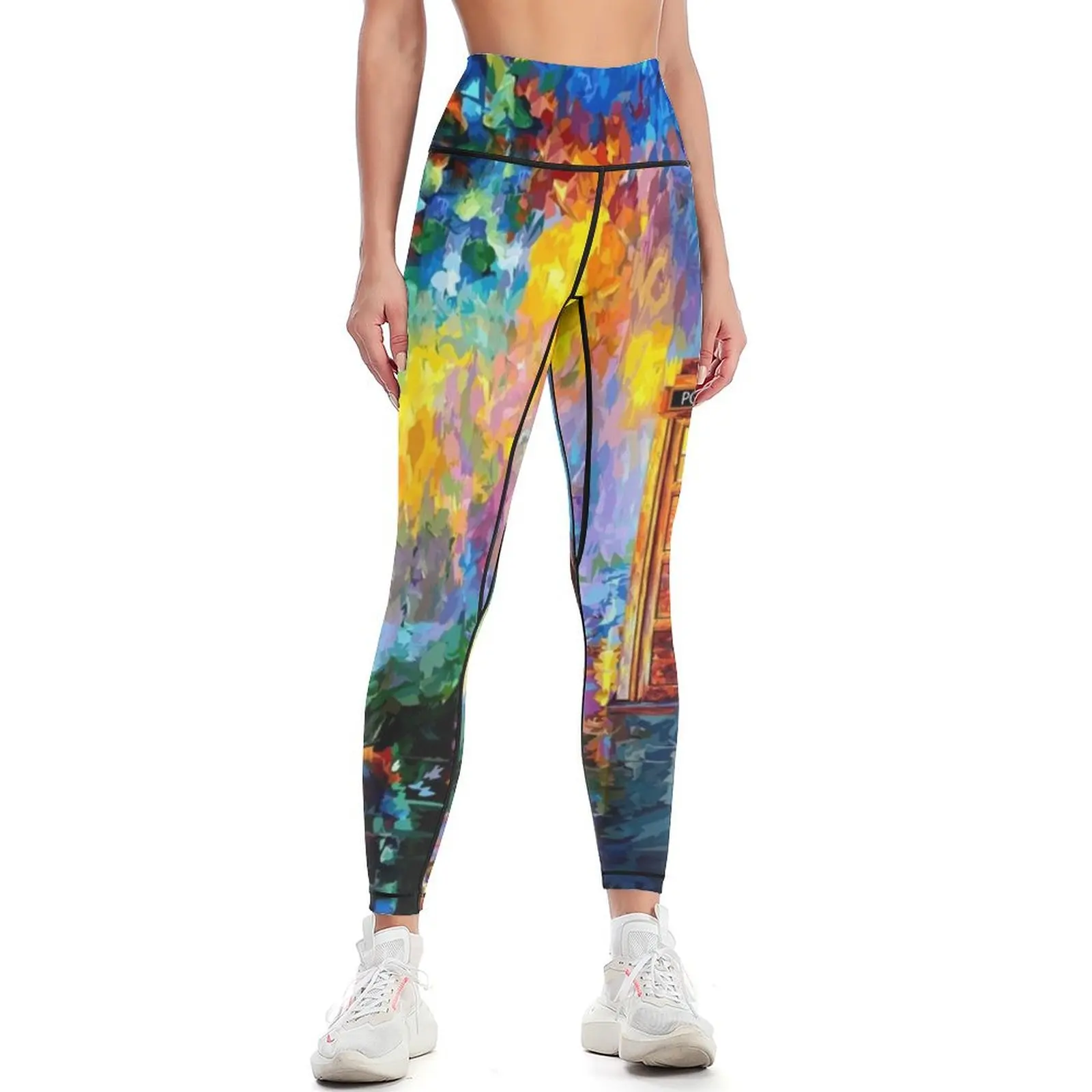 

Mysterious Man at beautiful Rainbow Place Leggings Women sportwear gym pants Womens Leggings