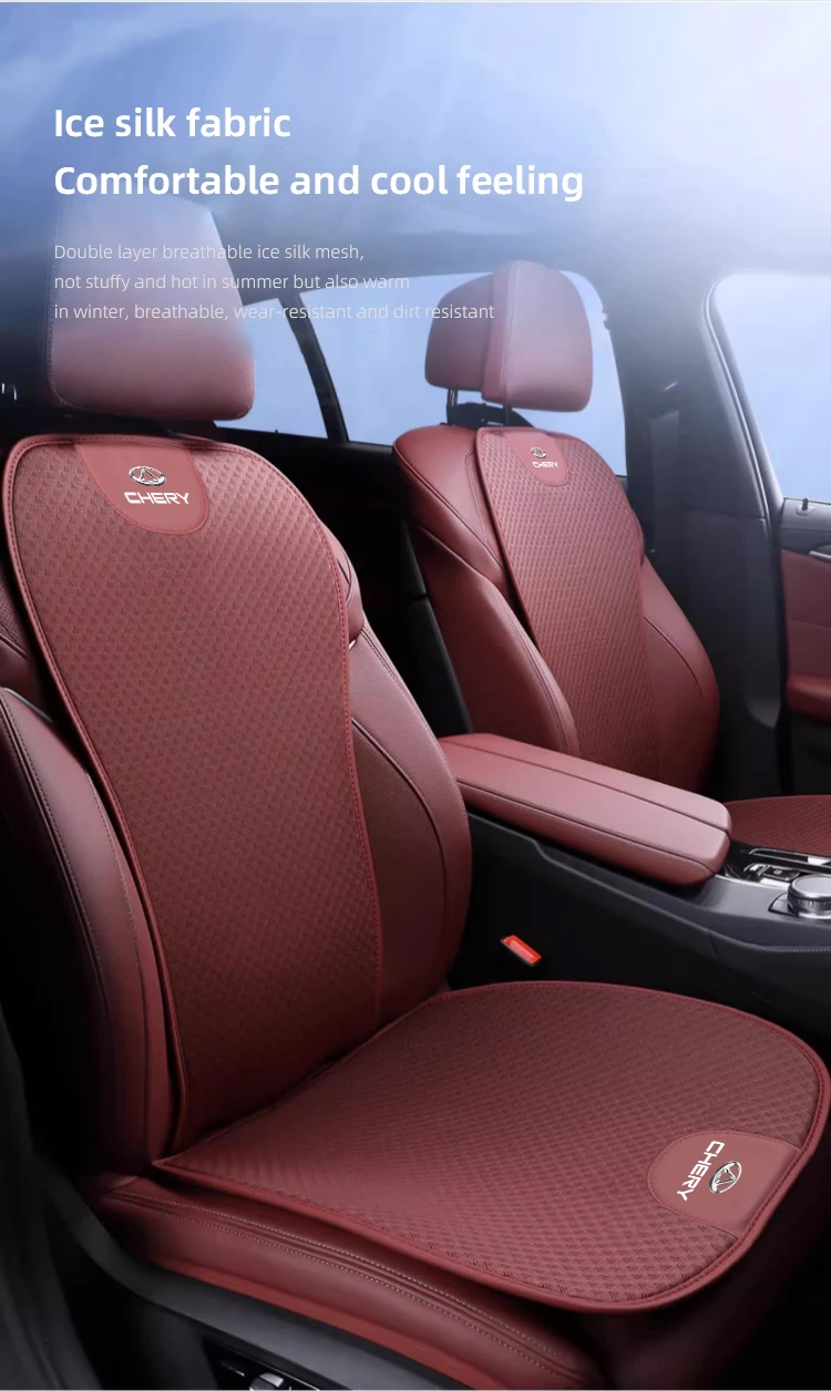 Auto Sitz Pad Rückenlehne Matte Eis Seide Flachs Sitzkissen Abdeckungen Für Chery Tiggo 7 Pro 8 4 5 3 2 T11 5X Amulett Fora QQ IQ Fulwin – Detail 5