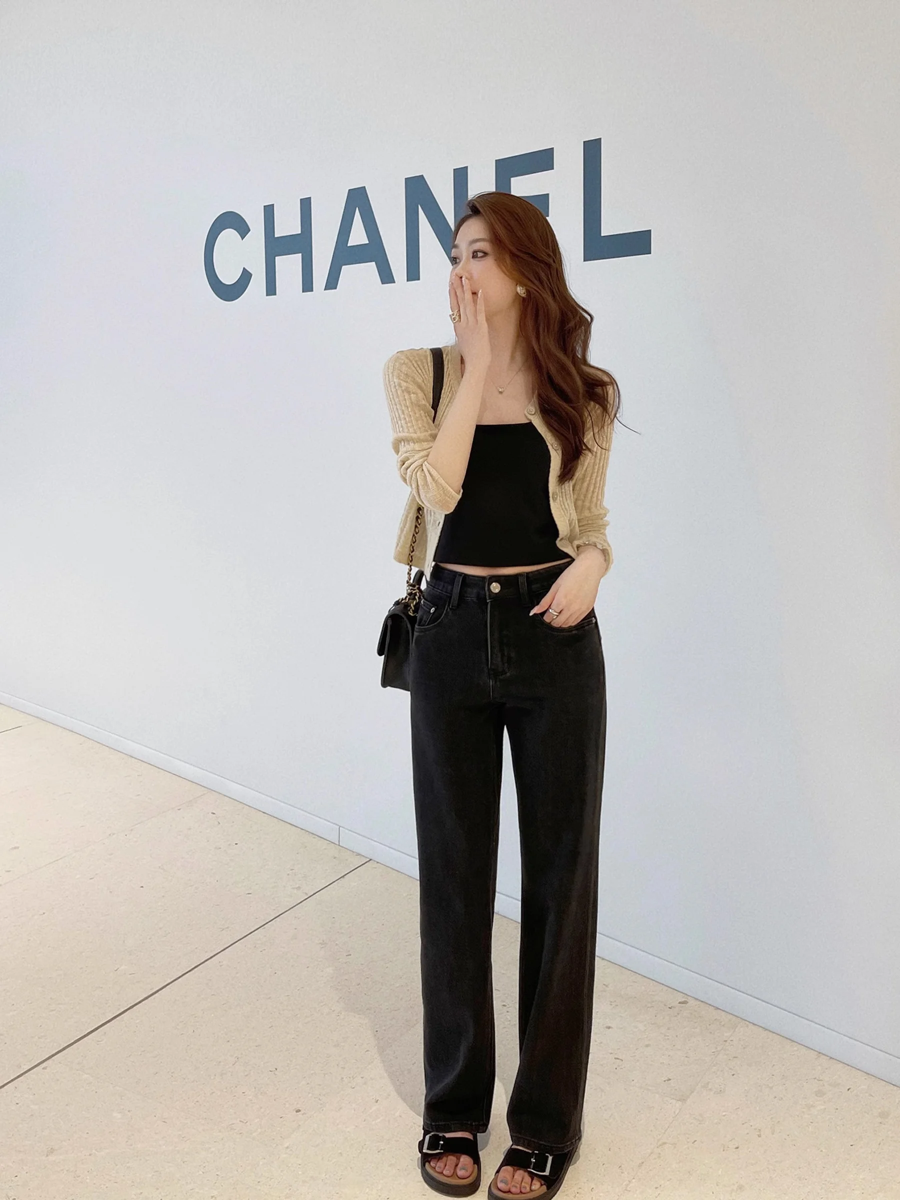 

Spring New Arrival RUBBIT Dopa Knitted Open Cardigan Slimming Long Sve Women's Top Air Conditioning irt Simple Commute S...