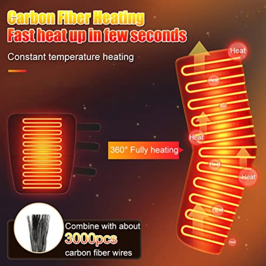 Electric Heating Pad for Thigh Knee and Calf Therapy: Heated Leg Warmer with Adjustable Size for Improved Circulation Targeted