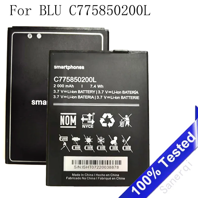 

For BLU C775850200L Phone battery 2000mah 3.7V for BLU C775850200L Smartphone battery
