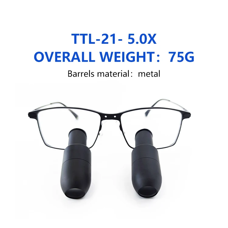 Burite New Arrival TTL5.0X  Metal Loupes Titanium Frame Through the Lens 5X Medical Surgical Loupes Prism TTL