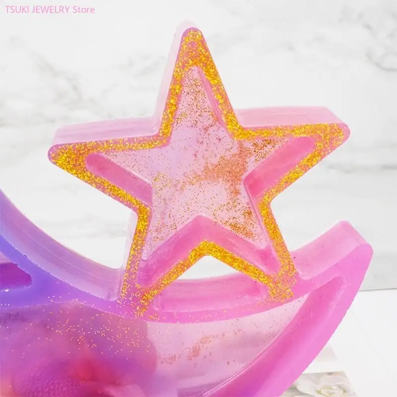 

62KE DIY ювелирный инструмент силиконовый поднос в форме полумесяца Высокое качество УФ-форма для эпоксидной смолы