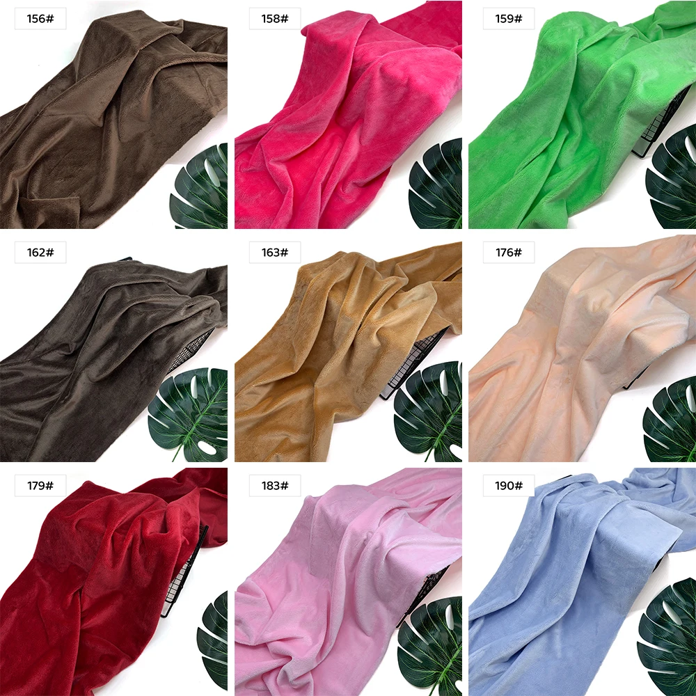 43 Farben 3mm Minky-Stoff 100% Polyester Umweltfreundlicher Stoff 45x50cm Plüsch-Puppen-Kostüm-Futter Plüschstoff – Detail 10