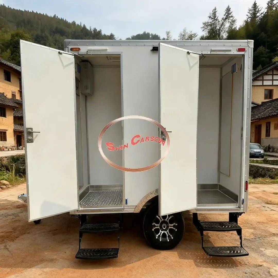 

Portable Towed Outdoor Shower Room Mobile Bathing Cabin for Camping Traveling