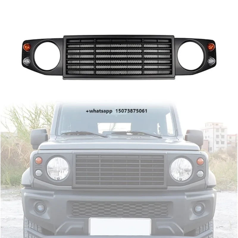 LUMA ABS Black Front Bumper Grille With LED Light Accessories for Jimny Sierra JB64 JB74 JC74 3/5Door 2019-2024