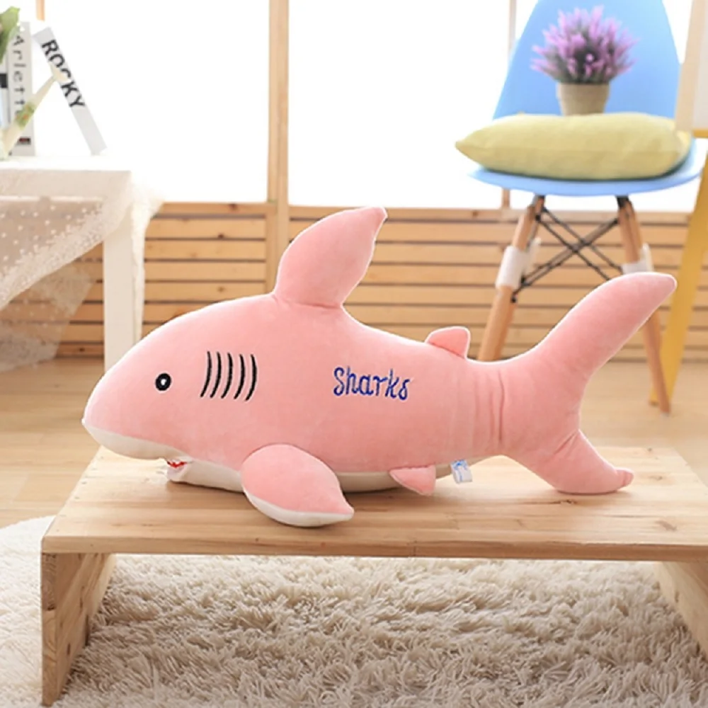 

big new creative plush shark toy cute pink shark doll gift about 80cm