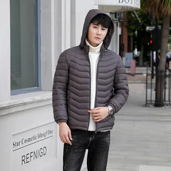 Men's Jacket 2022 Autumn Winter Ultra Lightweight Down Cotton Wind-Resistant Breathable Warm Top Outdoor Coat Men Hoodies Jacket