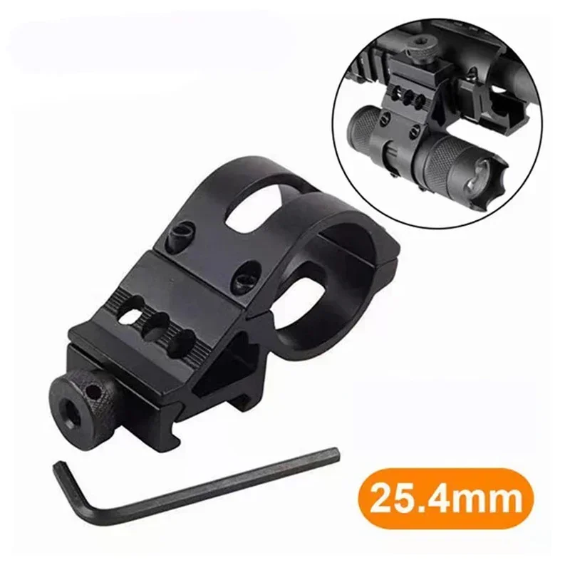 

25.4mm 45 Degree Offset Side Mount Gun Torch Flashlight Holder Scope Mount 20mm Picatinny Weaver Rail Light Mount
