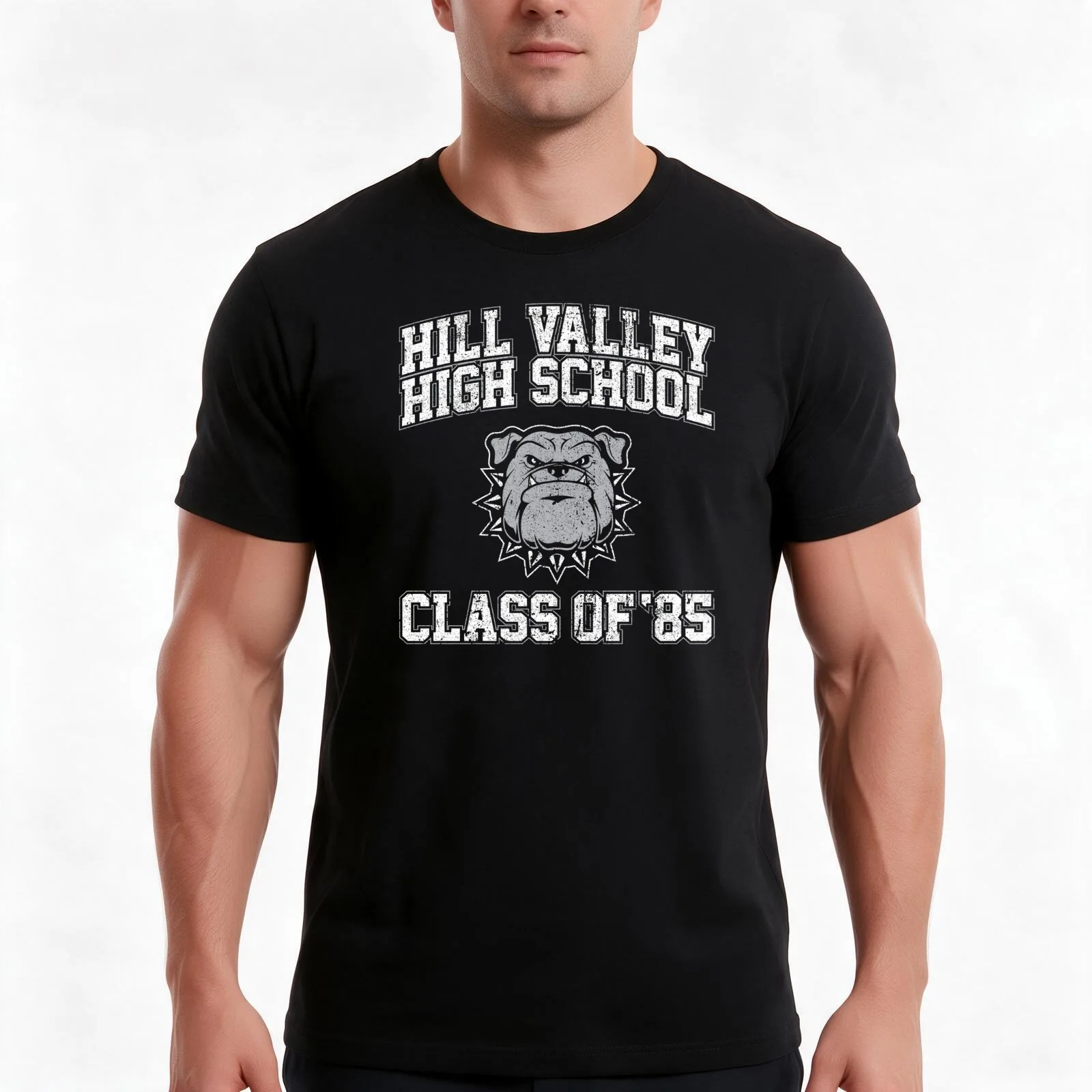 Hill Valley High School Class of 85 (Variant) T-Shirt, Summer Casual Cotton Tee, Oversized Streetwear Tops, Unisex Men Women